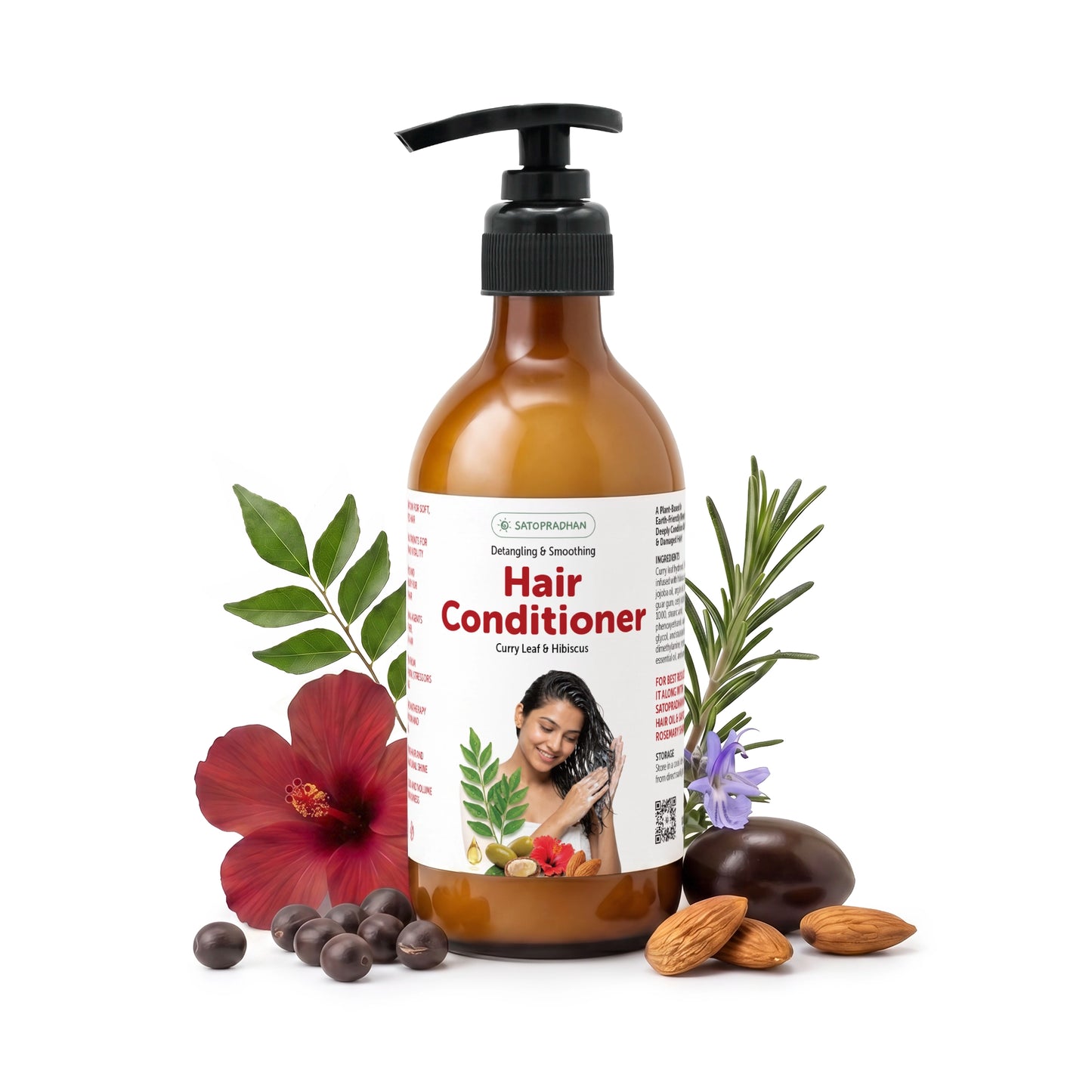 Moisturizing Hair Conditioner 200ml Glass Bottle - Post Wash Hair Conditioner - Nourishes & Detangles Hair - Best for Dry & Damaged Hair
