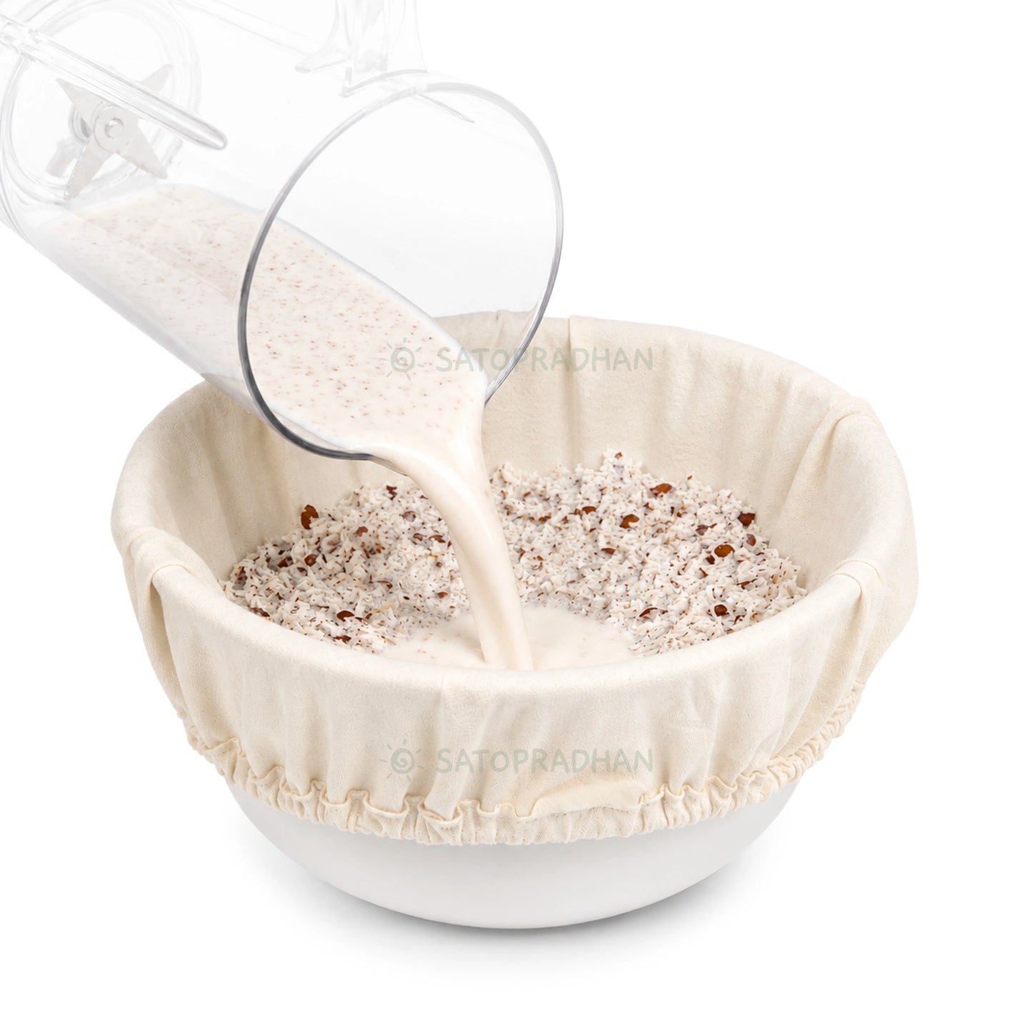 Organic Cotton Cloth Nut Milk Bag - Reusable Cloth Liquid Strainer - Reusable Mesh for Making Milk & Juicing - Perfect Alternative to Cheesecloth for Kitchen | Unbleached, Undyed & GOTS Certified