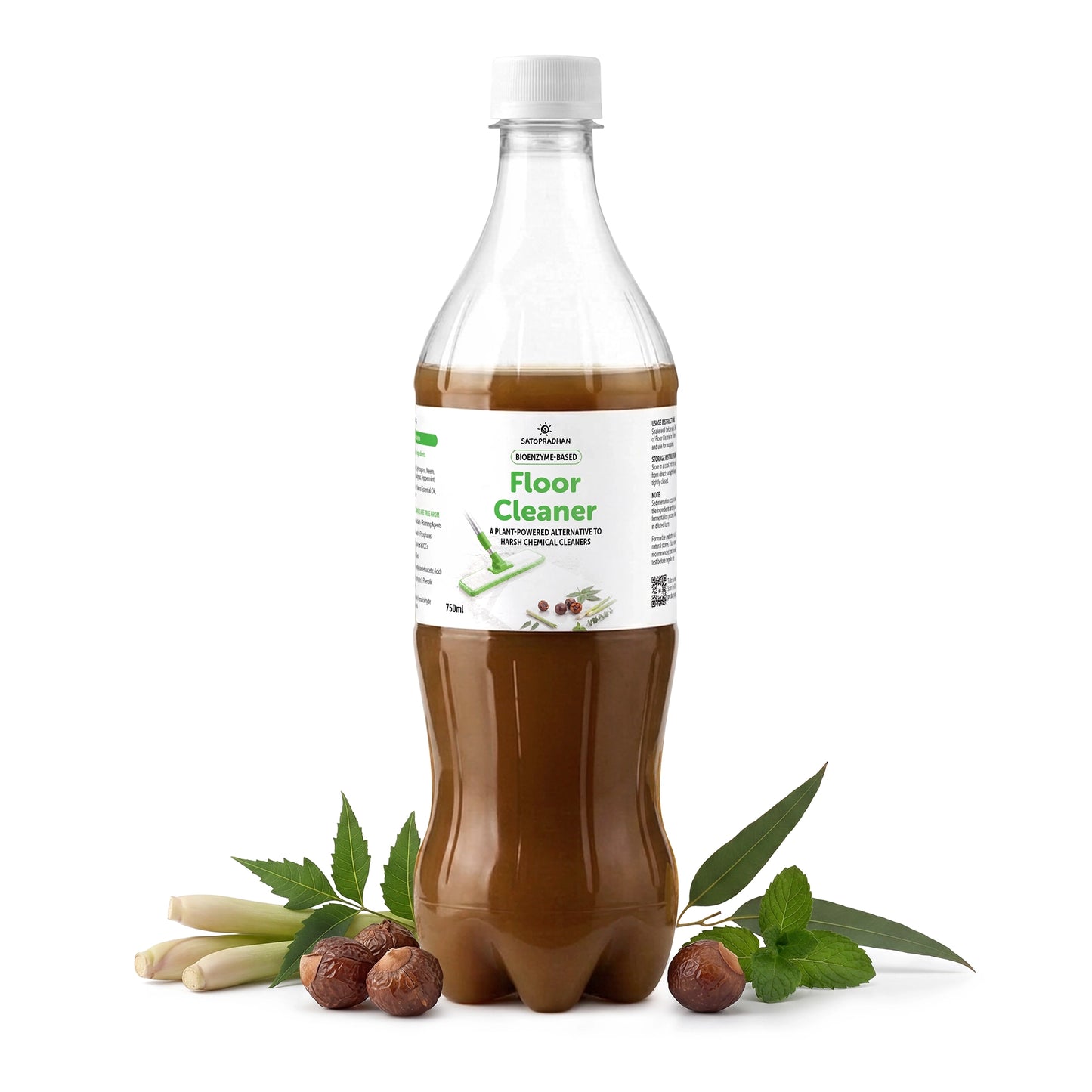 Natural Floor Cleaner Liquid 750ml- Bio-Enzyme Based, Non-Toxic & Eco-Friendly - Safe for Kids & Pets - Floor Cleaner Concentrate