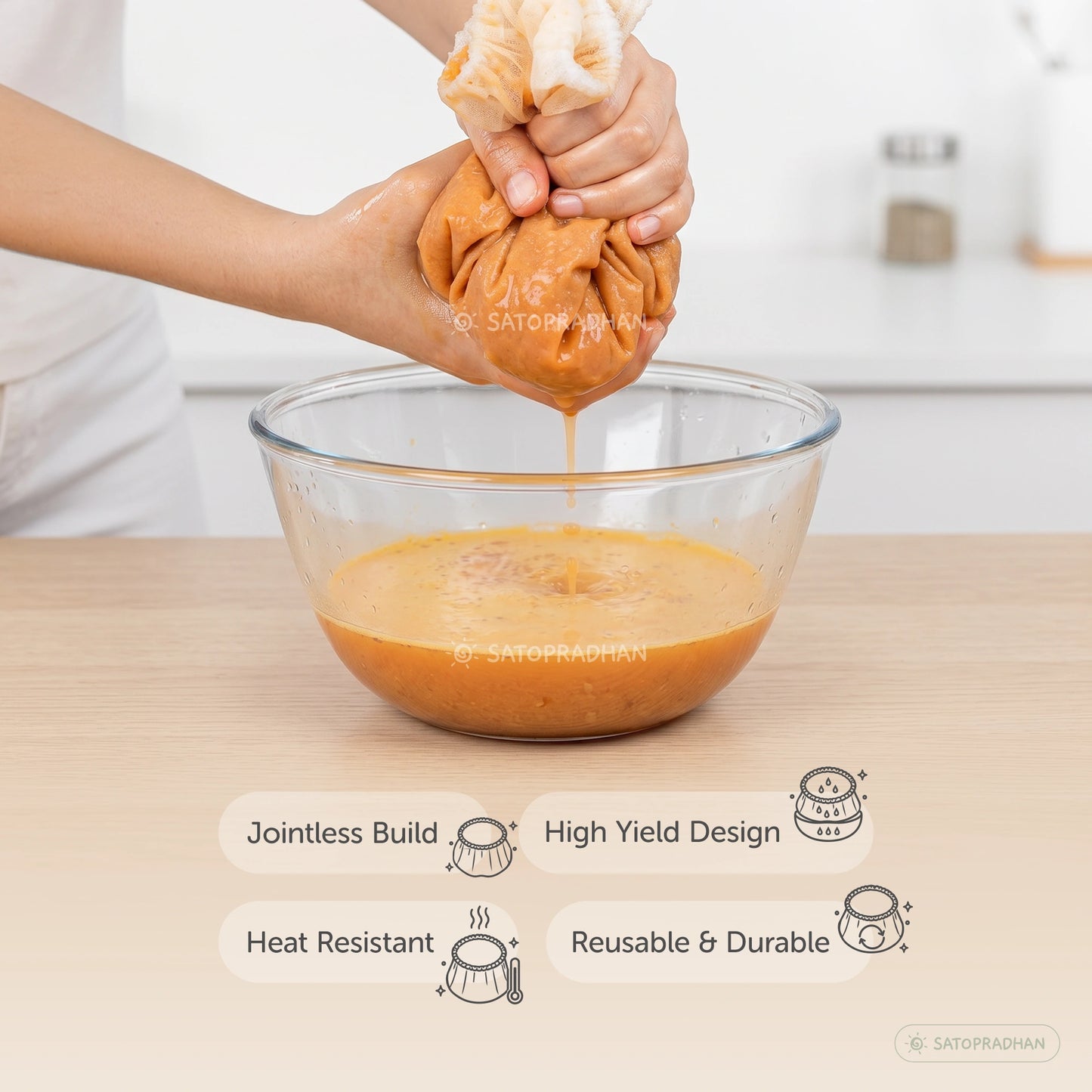 Nylon Nut Milk Bag - Food-Grade Strainer Cloth - Reusable Nut Milk Bag for Making Milk - Nut Milk Mesh for Juicing