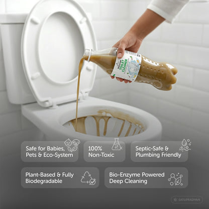 Natural Bioenzyme Toilet Cleaner 750ml - Chemical-Free, Eco-Friendly & Septic-Safe Toilet Bowl Cleaner