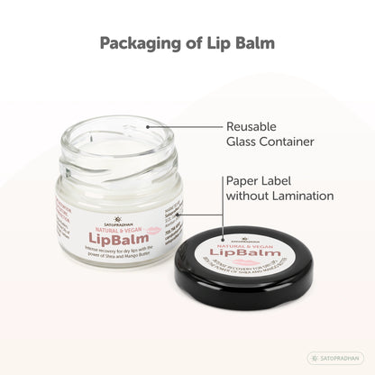 Lip Balm for Dry & Chapped Lips 15g - Cold-Pressed Shea & Mango Butter