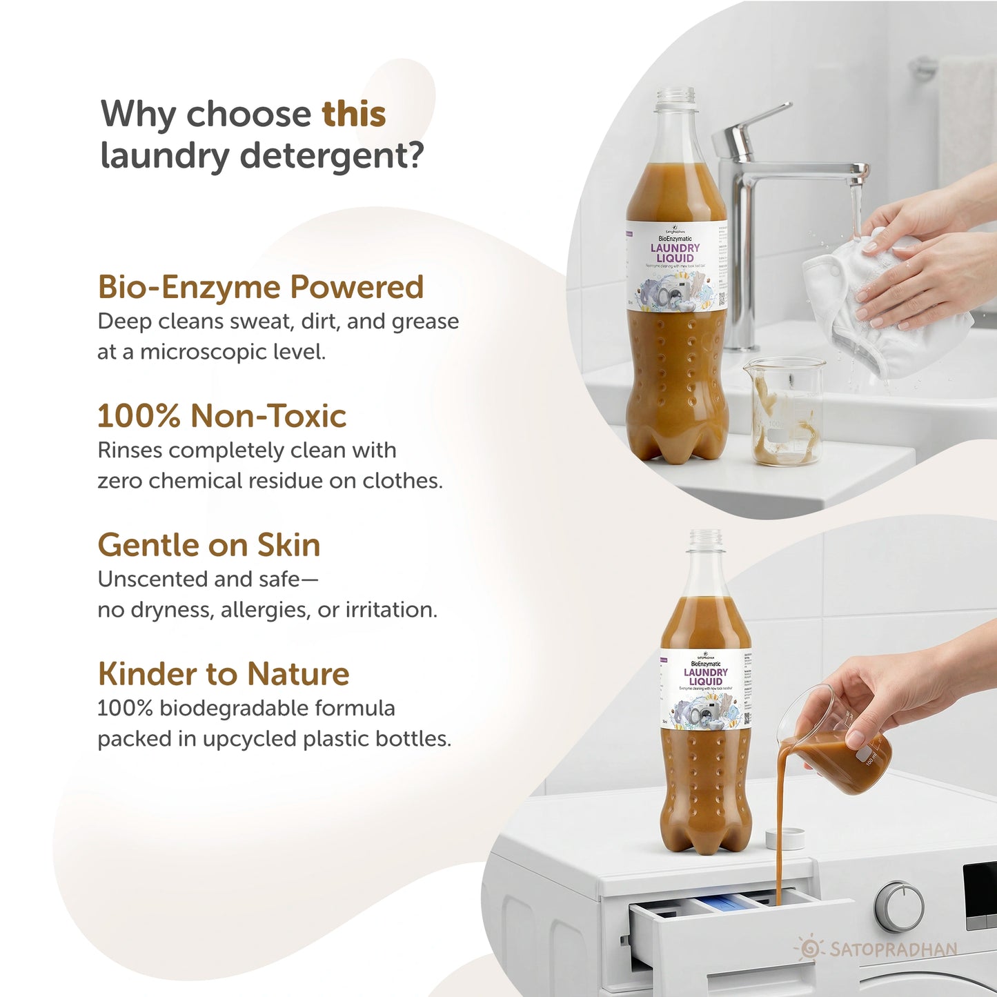 Bioenzyme Laundry Detergent Liquid 750ml– Natural, Plant-Based & Eco-Friendly