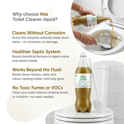 Natural Bioenzyme Toilet Cleaner 750ml - Chemical-Free, Eco-Friendly & Septic-Safe Toilet Bowl Cleaner