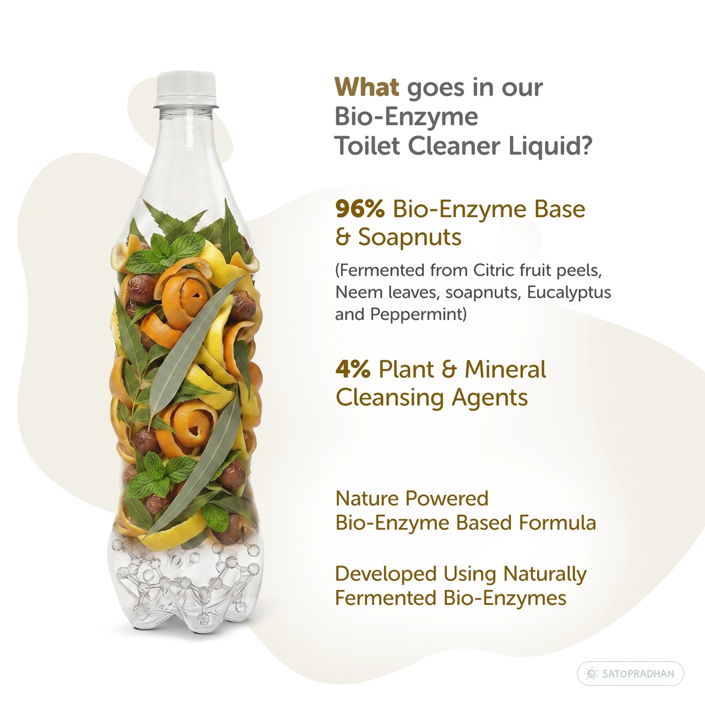 Natural Bioenzyme Toilet Cleaner 750ml - Chemical-Free, Eco-Friendly & Septic-Safe Toilet Bowl Cleaner