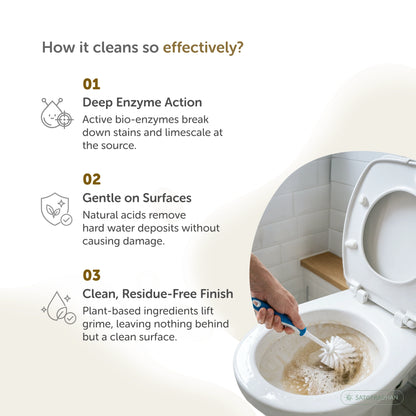 Natural Bioenzyme Toilet Cleaner 750ml - Chemical-Free, Eco-Friendly & Septic-Safe Toilet Bowl Cleaner