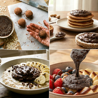 Dark Chocolate Peanut Butter 500g - Crunchy & Sweetened with Jaggery - Healthy Chocolate Spread