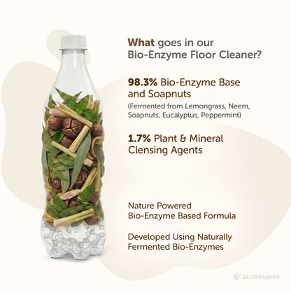 Natural Floor Cleaner Liquid 750ml- Bio-Enzyme Based, Non-Toxic & Eco-Friendly - Safe for Kids & Pets - Floor Cleaner Concentrate
