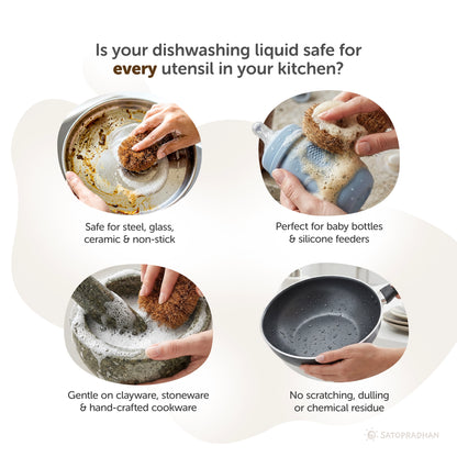 Bio Enzyme Dishwashing Liquid 750ml- Natural & Non-Toxic - Safe for Baby Bottles