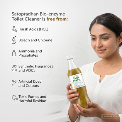 Natural Bioenzyme Toilet Cleaner 750ml - Chemical-Free, Eco-Friendly & Septic-Safe Toilet Bowl Cleaner