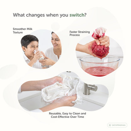Nylon Nut Milk Bag - Food-Grade Strainer Cloth - Reusable Nut Milk Bag for Making Milk - Nut Milk Mesh for Juicing
