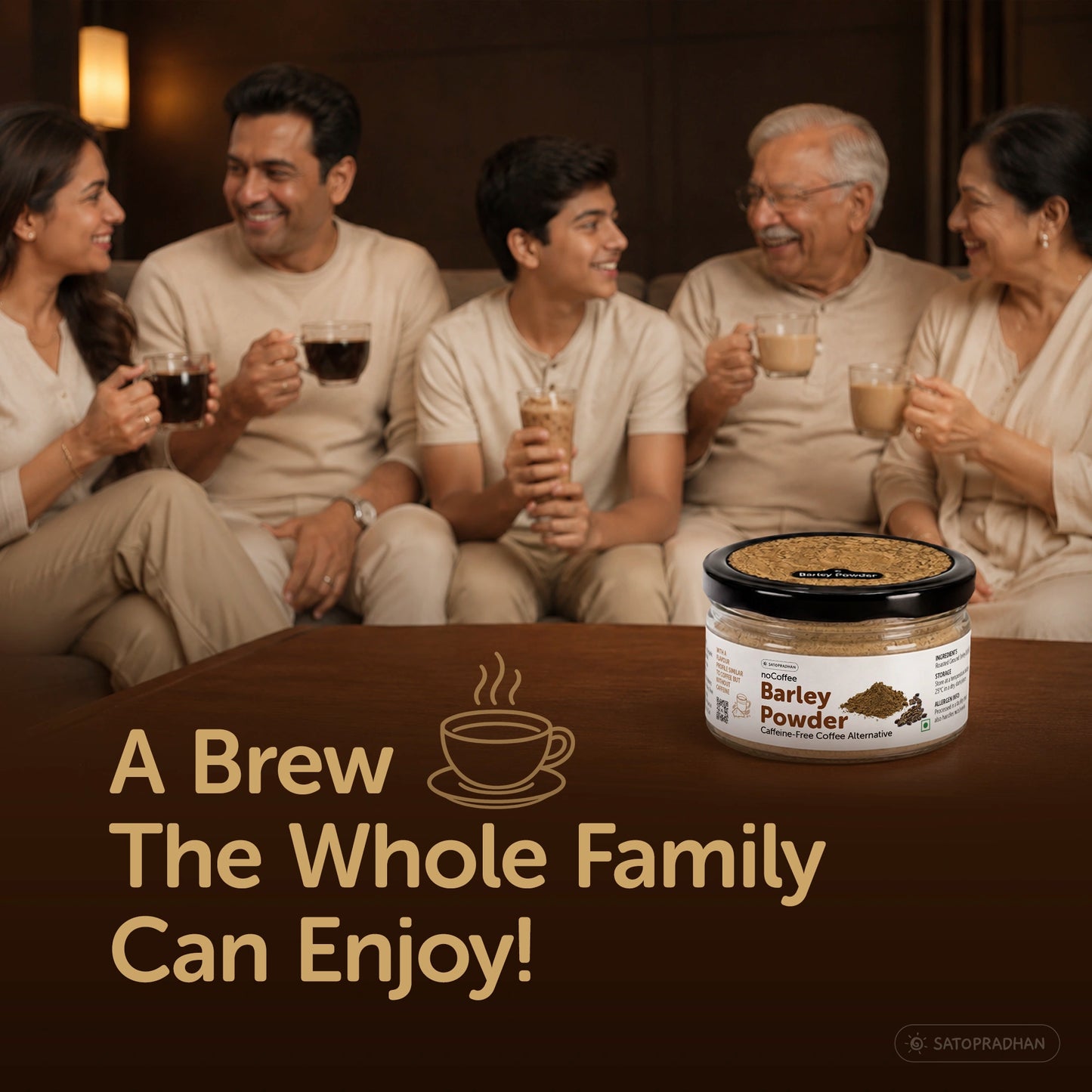 noCoffee Barley Powder - 100g-Naturally Caffeine-Free Coffee Alternative - Roasted Nutty Wellness Drink
