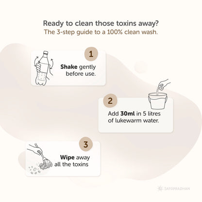 Natural Floor Cleaner Liquid 750ml- Bio-Enzyme Based, Non-Toxic & Eco-Friendly - Safe for Kids & Pets - Floor Cleaner Concentrate