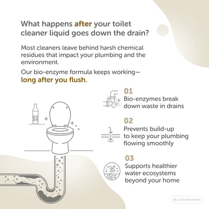 Natural Bioenzyme Toilet Cleaner 750ml - Chemical-Free, Eco-Friendly & Septic-Safe Toilet Bowl Cleaner