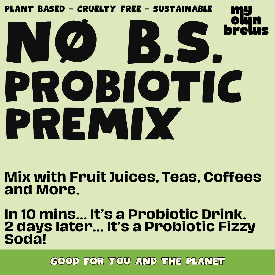 MyOwnBrews Probiotic Soda Premix | Gut Health | 1-Hour Fermentation | FSSAI Certified