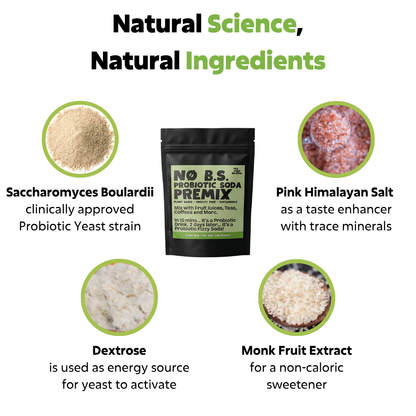 MyOwnBrews Probiotic Starter Kit | 5 Premix Packets | FSSAI Certified | Gut Health Fizzy