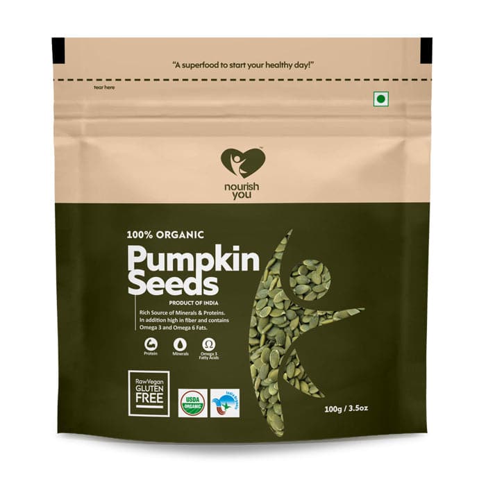 NOURISH YOU  Raw Organic Pumpkin Seeds (100G)