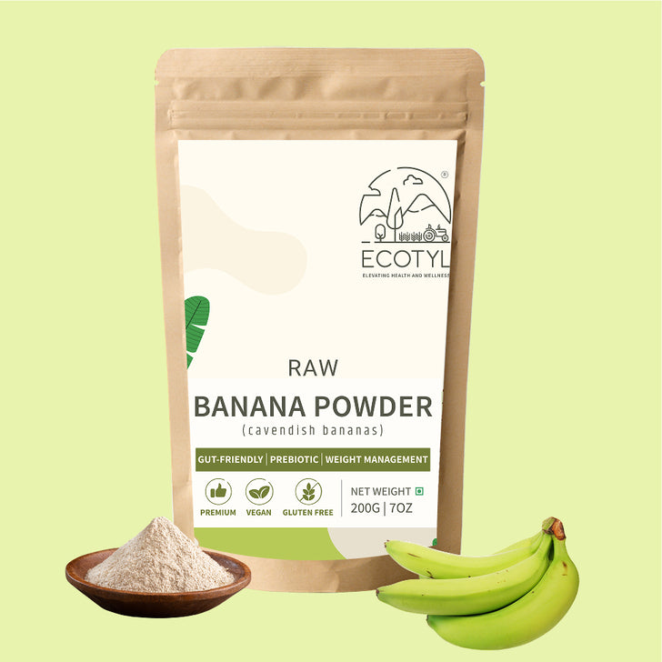 Ecotyl Raw Banana Powder | Prebiotic Superfood | Supports Gut Health | 200g