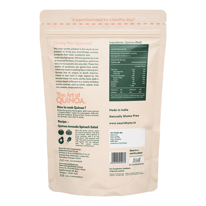 NOURISH YOU Red Quinoa (500g) - Gluten free, Proteins, and Fibers.