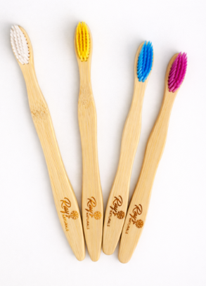 Family Pack Bamboo Toothbrush – Soft (Pack of 2 adult , 2 Kid) | 100% Biodegradable & Compostable