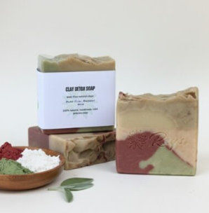 Clay Detox Soap (~100 gm)  | Oily | Acne prone skin |Cold-Process, Paraben-Free Aromatherapy Skincare
