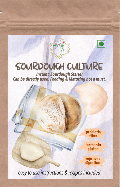 Alla’s Posh Flavors Sourdough Starter | Active Instant Culture for Homemade Artisan Bread, Baguette, Ciabatta, Focaccia, Pizza Crust & More | Direct Use with Step-by-Step Recipes | Support Included | Commercial Yeast Replacement (5 x 10 g Sachets)