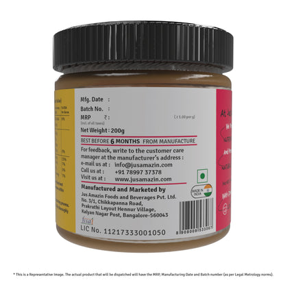 Jus Amazin Crunchy Organic Peanut Flax Chutney – Spicy Podi (200g)