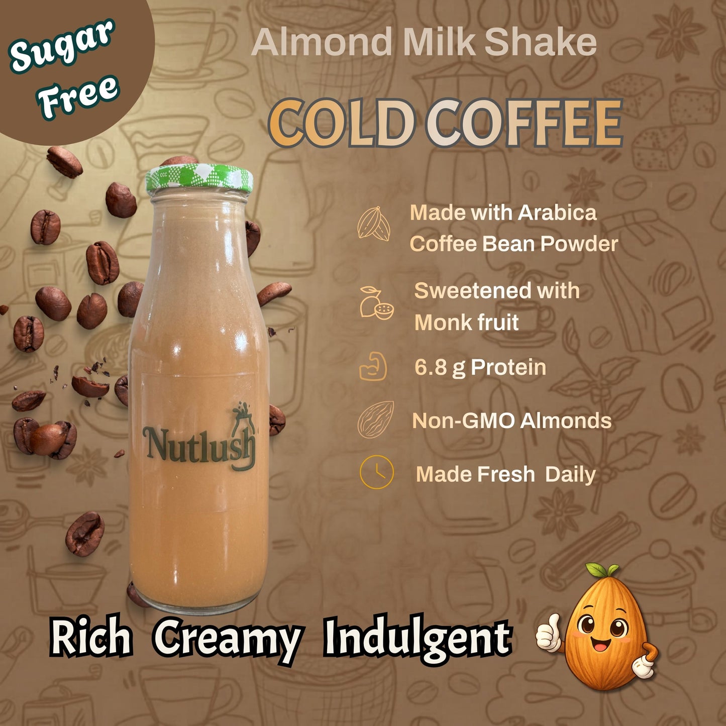Nutlush Sugar Free Mix & Match Almond Milkshake Duo - (2 × 300 ml)