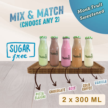 Nutlush Sugar Free Mix & Match Almond Milkshake Duo - (2 × 300 ml)