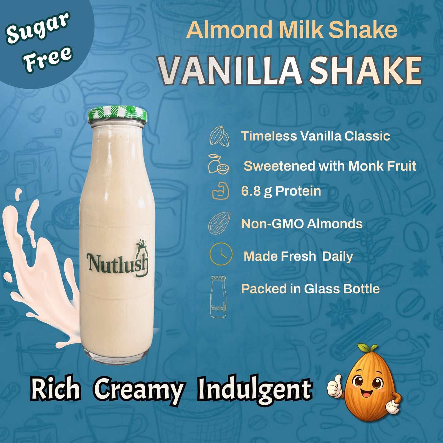 Nutlush Sugar Free Mix & Match Almond Milkshake Duo - (2 × 300 ml)