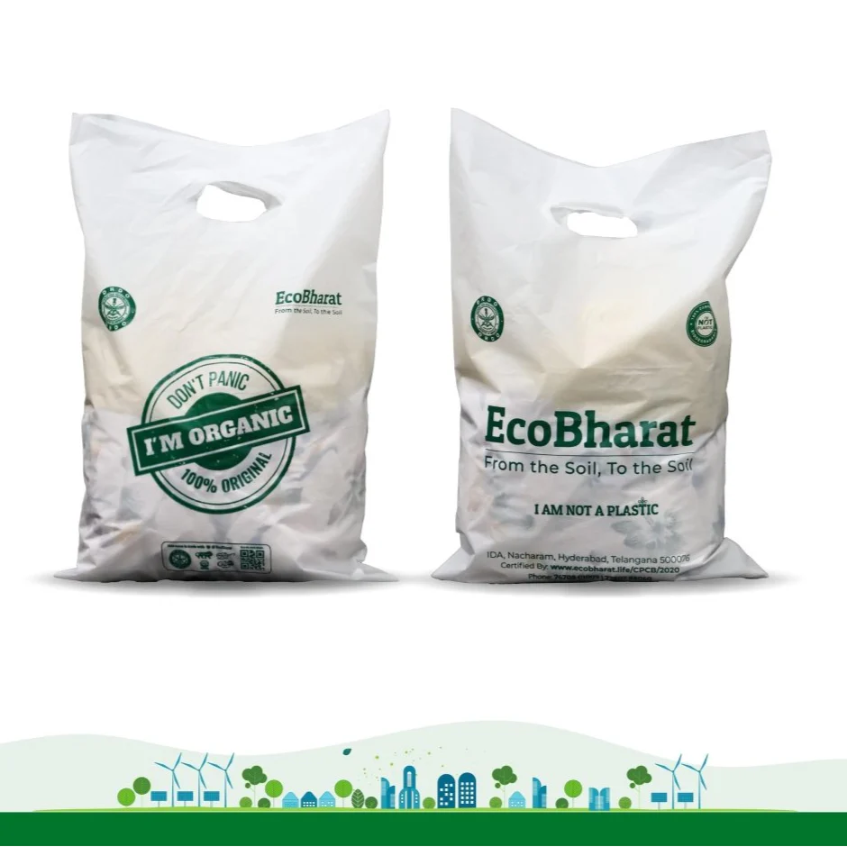 Biodegradable and Compostable D-cut Carry Bags | Multi Purpose Bags