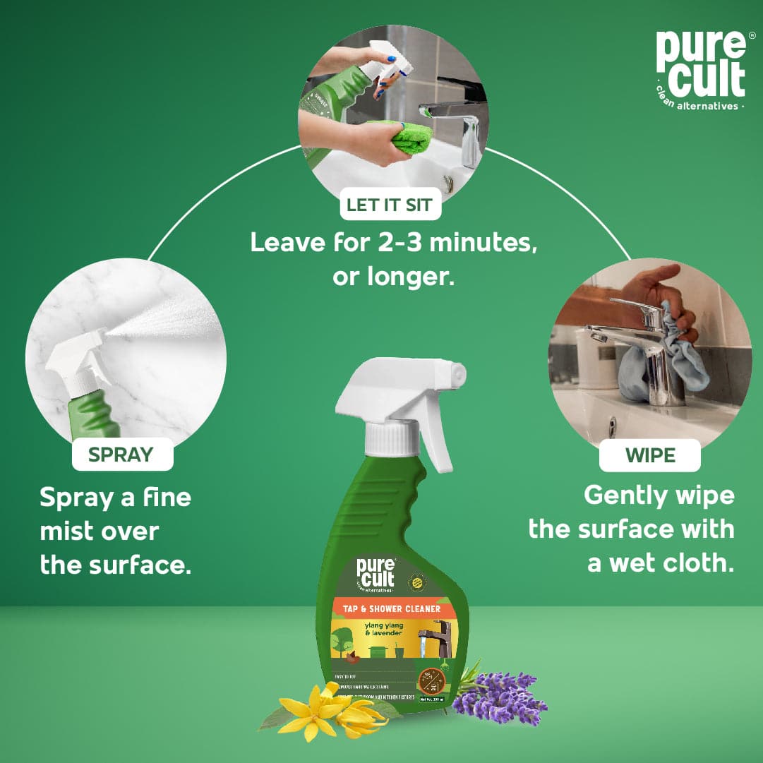 PureCult Plant-Based Tap and Shower Cleaner Ylang-Ylang & Lavender(300 ml)