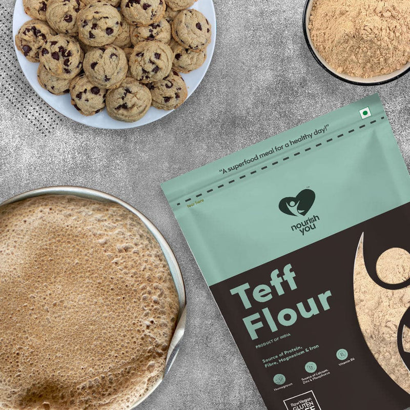 NOURISH YOU Gluten-Free Organic Teff Flour (Atta, 500g)