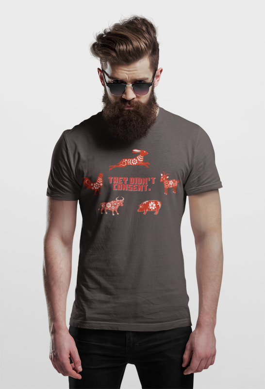 They didn't consent (red art) (male/unisex-vd-t-shirt)