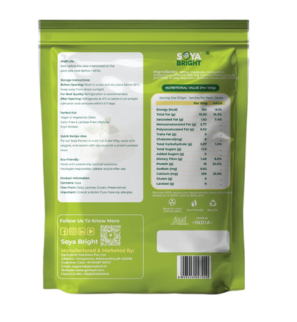 Soya Bright Soya Paneer (Tofu) 200g (Pack of 2) | Dairy Free | Lactose Free