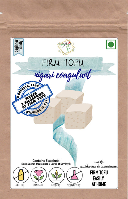 Posh Flavors Tofu Coagulant - Nigari Flakes, Bittern, Magnesium Salt | Premium Food Grade | Makes 3 kilograms of Original Firm Tofu | Made in India | Easy-to-Use Instructions & Support Included
