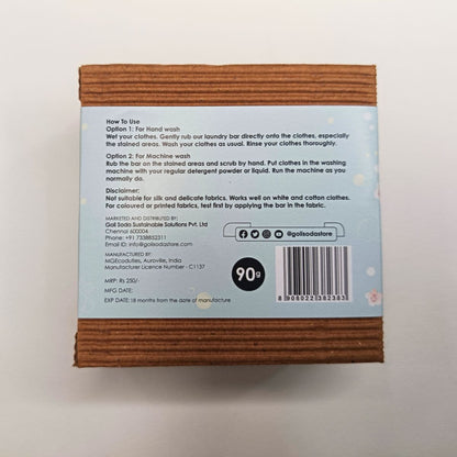 Goli Soda All Natural Probiotics Stain Removing Laundry Bar (Pack Of 1)