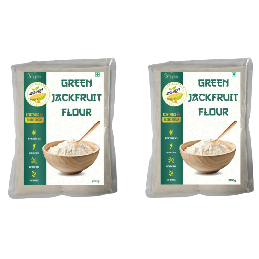 Just Jack It Green Jackfruit Flour | Controls Blood Sugar (Pack of 2, 200gm)