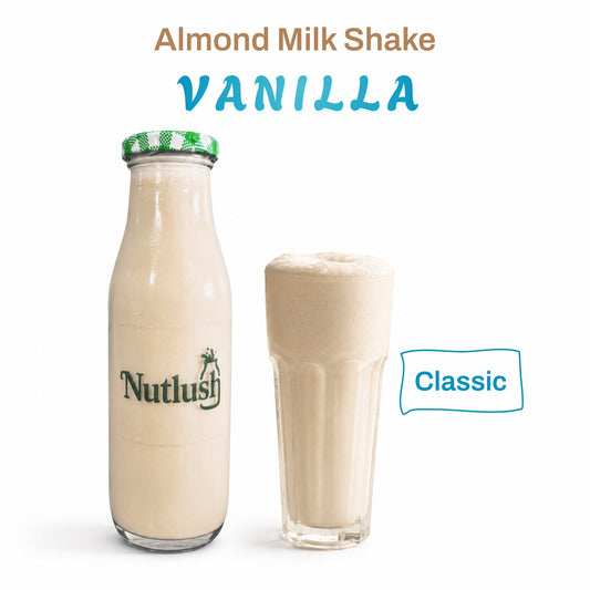 Nutlush Vanilla Milkshake Sugar Free | Regular (Made with Fresh Almond Milk), Pack of 2 × 300ml