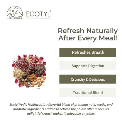 Ecotyl Vedic Mukhwas | Refreshing Mouth Freshener | Nuts & Seeds Mix | 85g