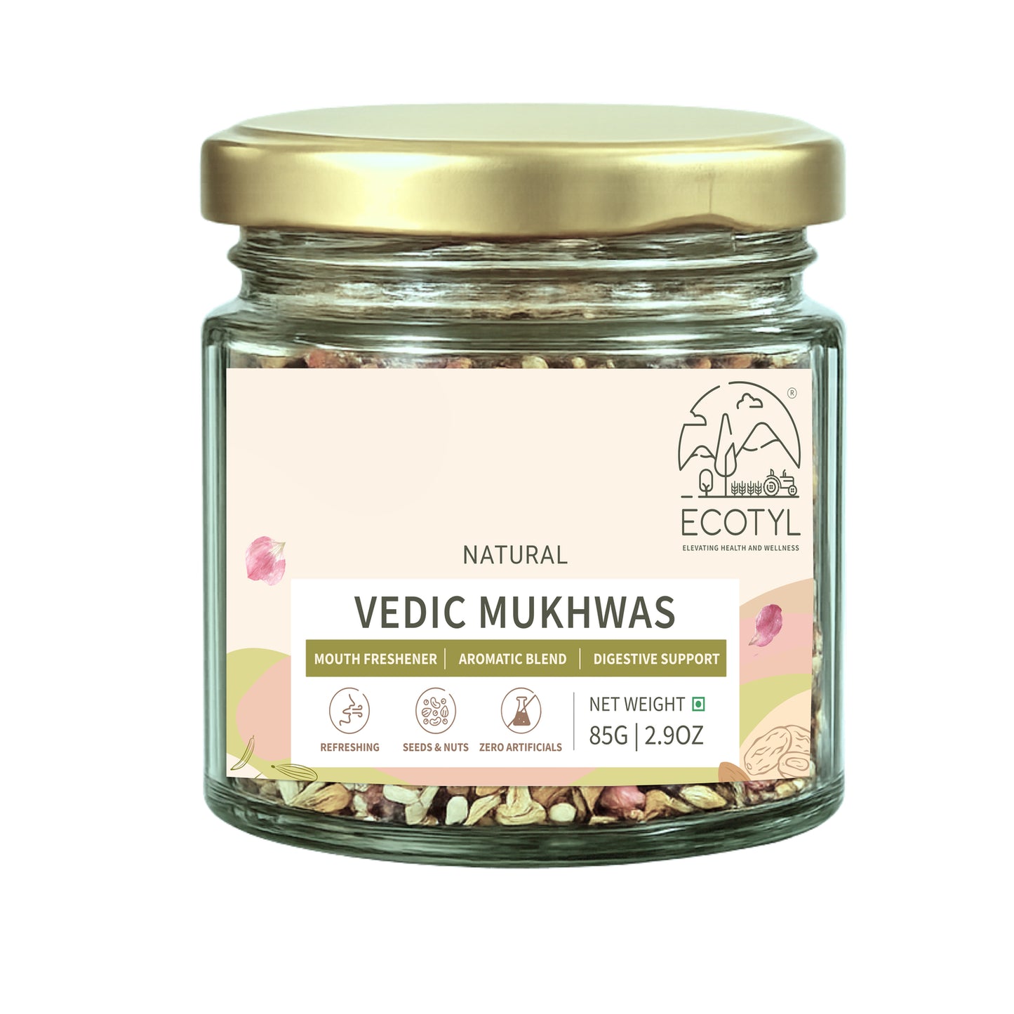 Ecotyl Vedic Mukhwas | Refreshing Mouth Freshener | Nuts & Seeds Mix | 85g