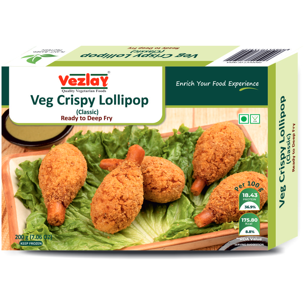 Vezlay Veg Crispy Lollipop, 200gm