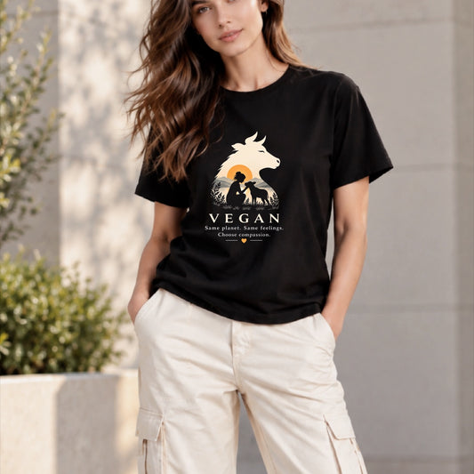 T-Shirt | VEGAN - Same Planet Same Feelings (Female)