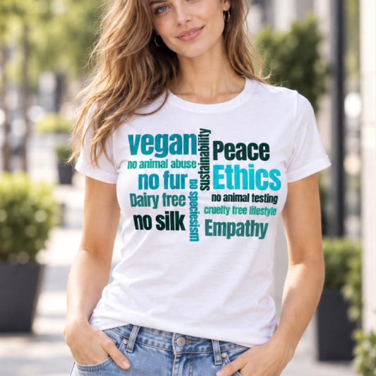 T-Shirt | VEGAN - Peace Ethics Empathy (Female)