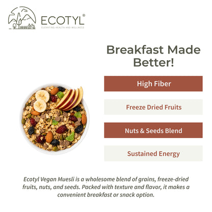 Ecotyl Vegan Muesli | Freeze Dried Fruits | Nuts Mix | 300g
