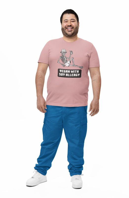 Vegan with soy allergy (male/unisex-vd-t-shirt)