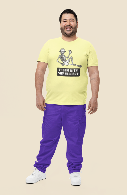 Vegan with soy allergy (male/unisex-vd-t-shirt)