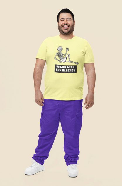 Vegan with soy allergy (male/unisex-vd-t-shirt)