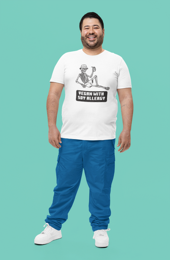 Vegan with soy allergy (male/unisex-vd-t-shirt)
