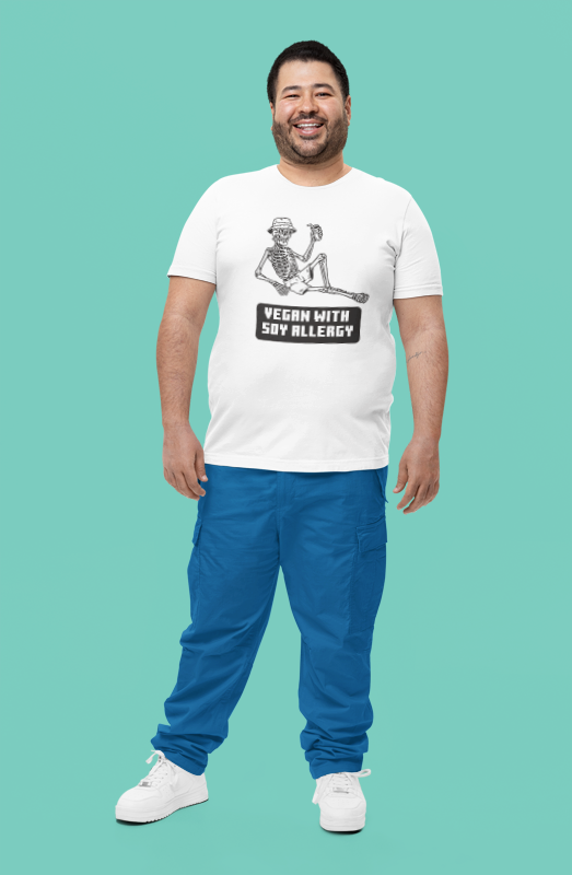 Vegan with soy allergy (male/unisex-vd-t-shirt)